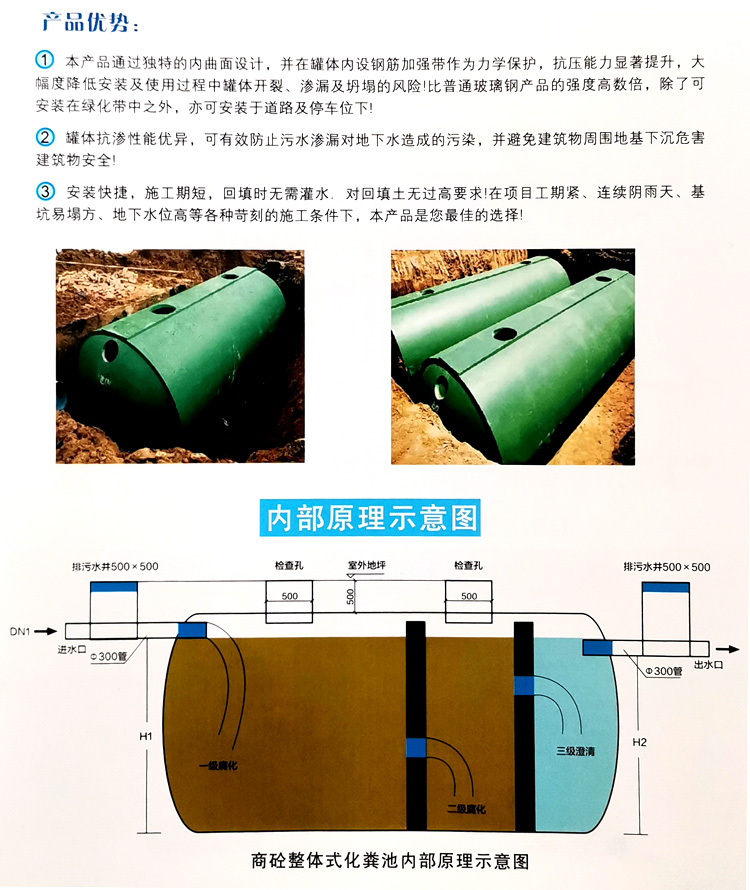 柳北玻璃钢化粪池